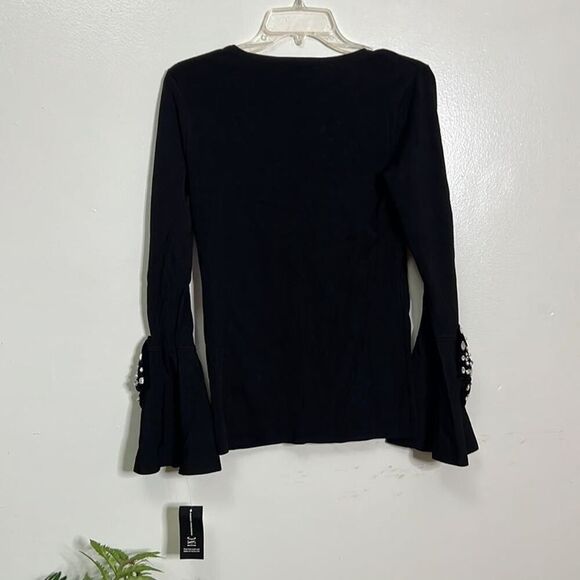 NWT INC INTERNATIONAL CONCEPT BELL SLEEVE RHINESTONE SIZE S - Picture 2 of 4